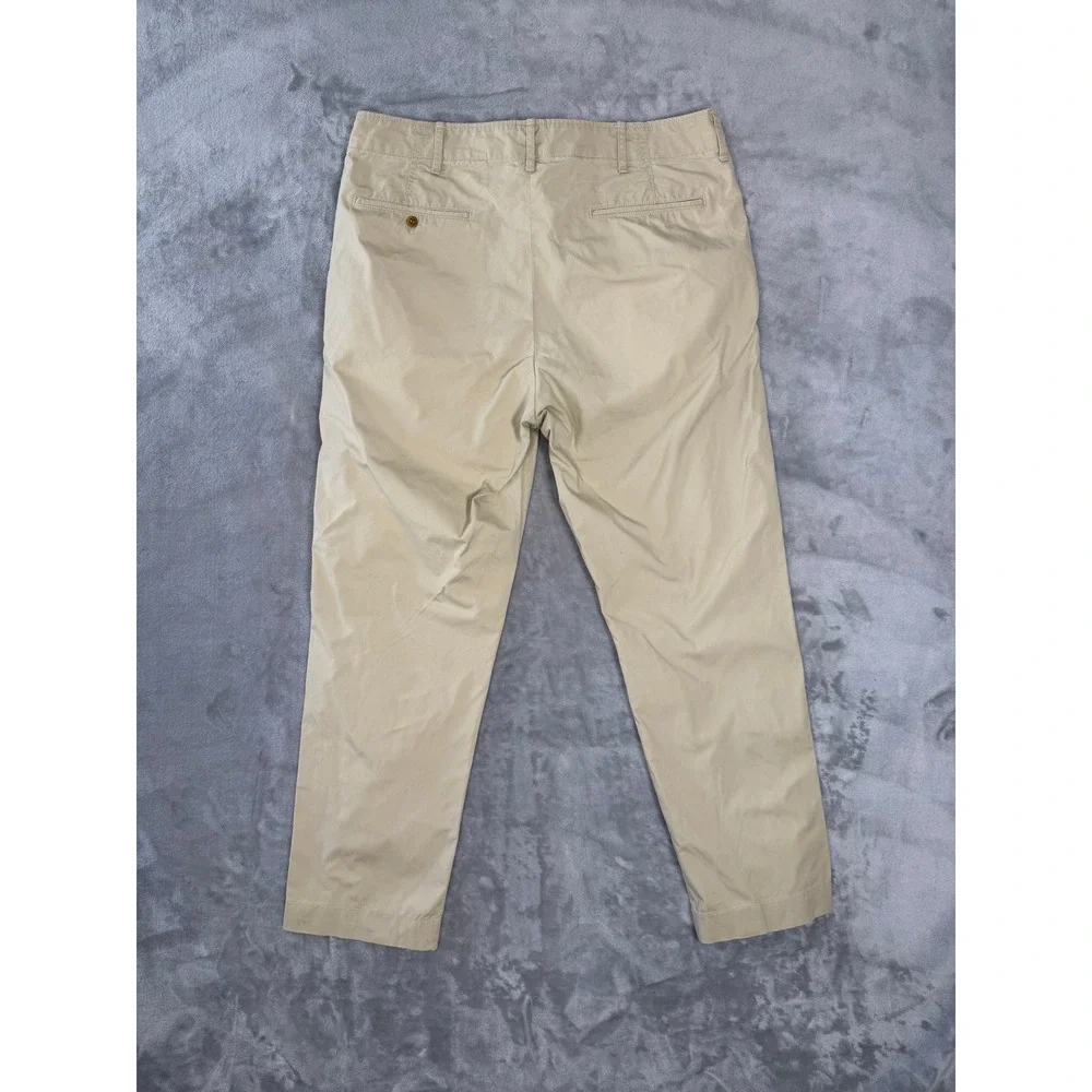 Buck Mason Officer Pant Mens 34 Khaki Parachute Poplin Chino Preppy Military